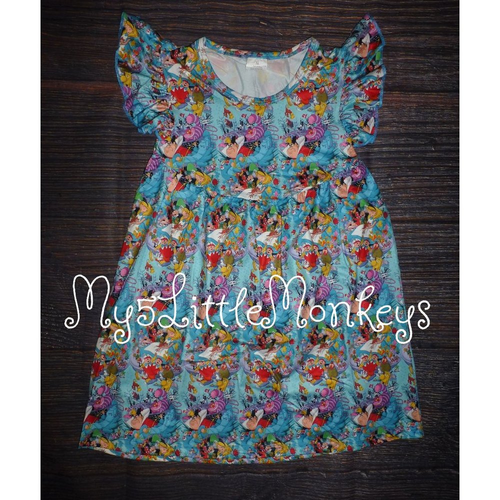 Boutique Alice in Wonderland Girls Sleeveless Dress